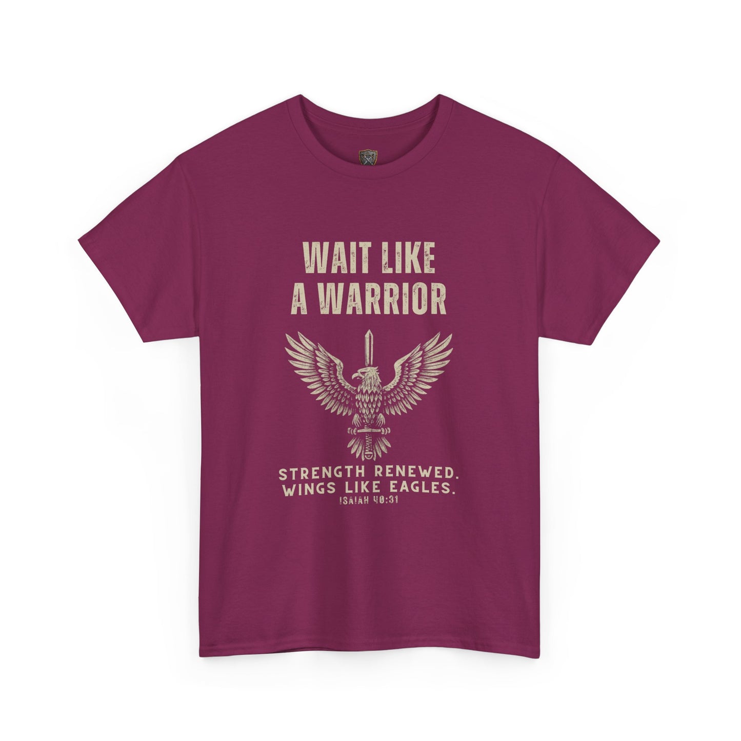 "Wait Like a Warrior" Inspirational Shirt for Strength and Resilience