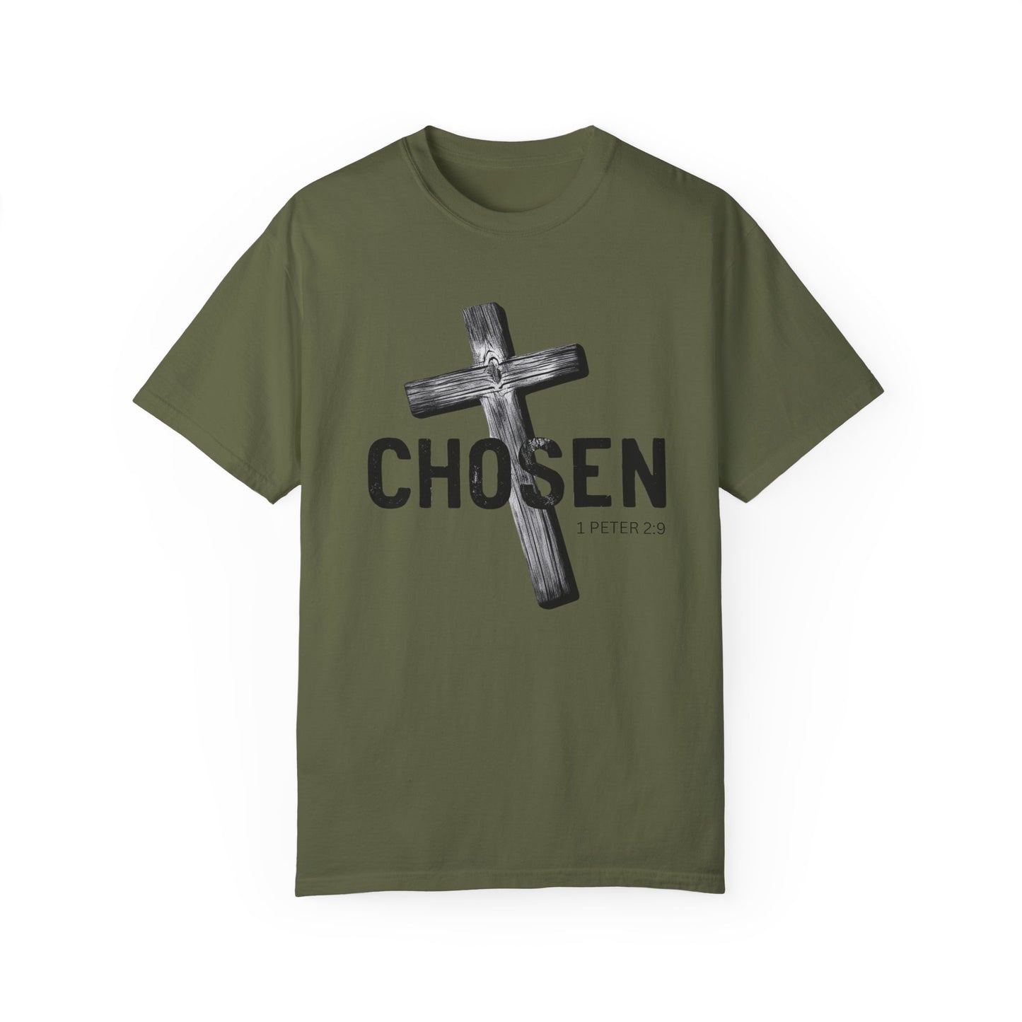 Faith-Inspired Unisex T-Shirt - 'Chosen' Design with Cross and 1 Peter 2:9