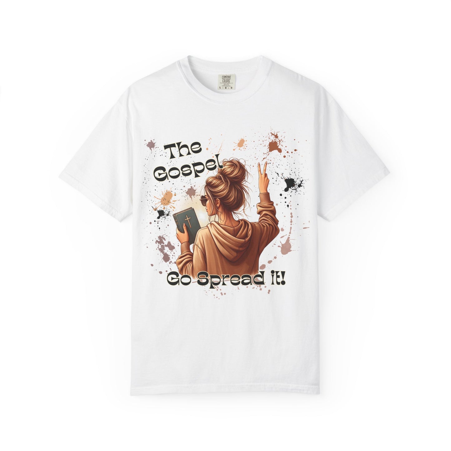 Inspirational Unisex Garment-Dyed T-shirt - "The Gospel, Go Spread It!"
