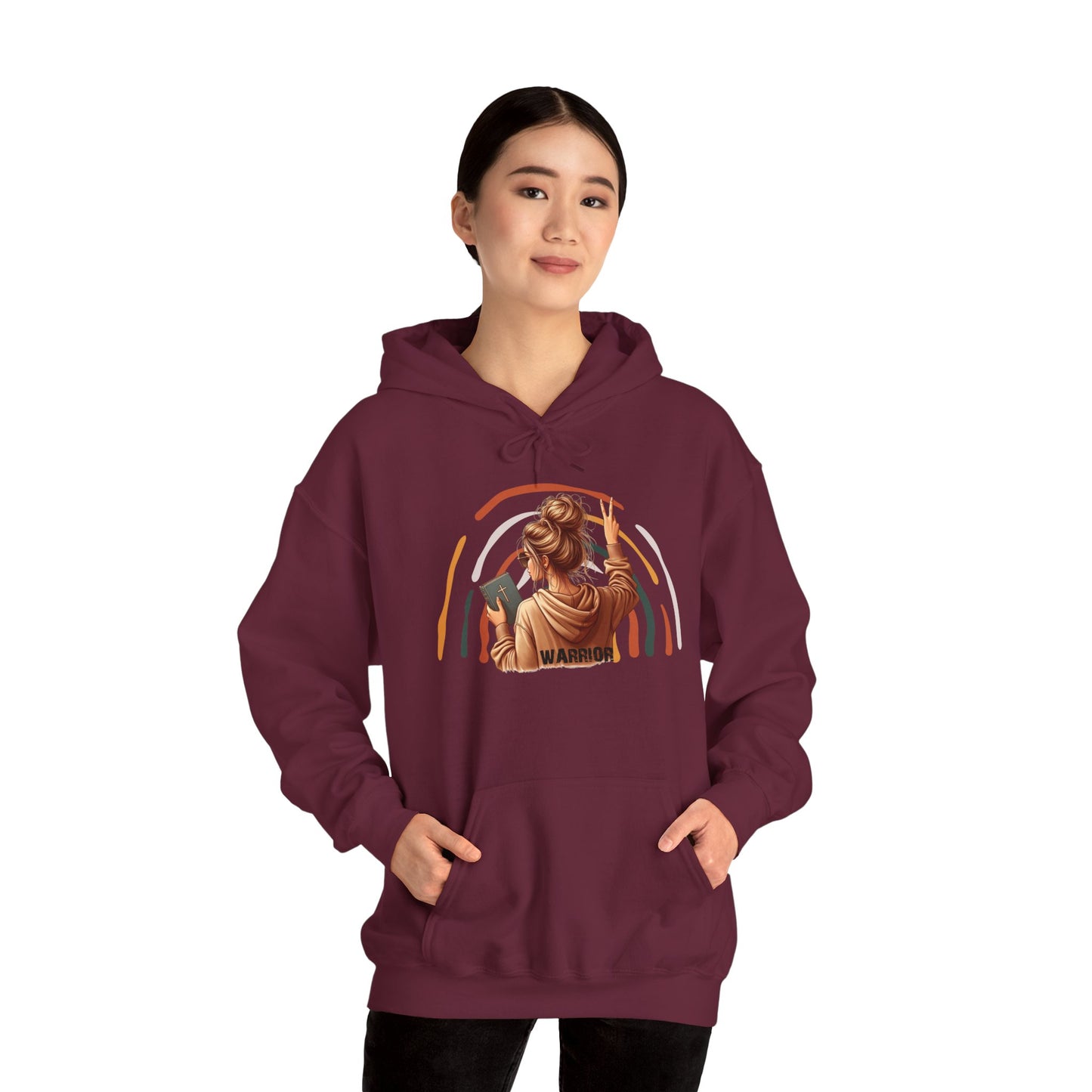 Warrior Unisex Heavy Blend™ Hooded Sweatshirt - Empowerment and Strength